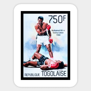 Muhammad Ali Postage Stamp Sticker